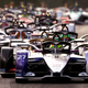 A pack of cars at the Diriyah E-Prix in Saudi Arabia in November.